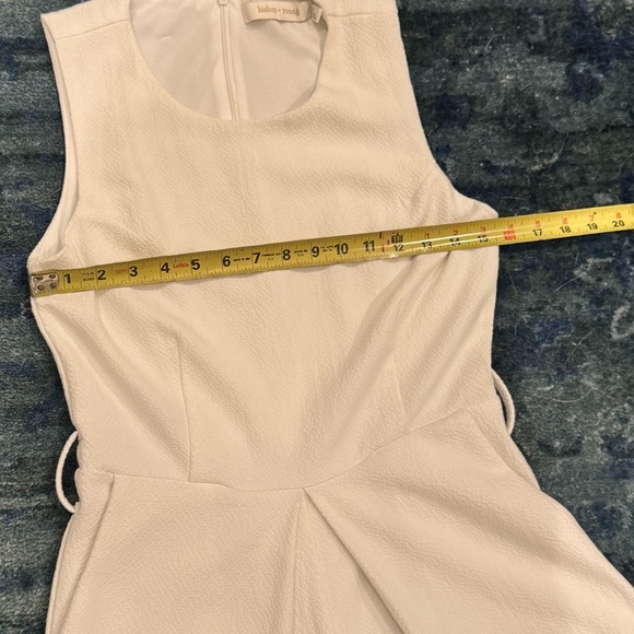 Bishop + Young White Jumpsuit Quiet Luxury Wide Leg Clean Girl Aesthetic - Picture 8 of 9